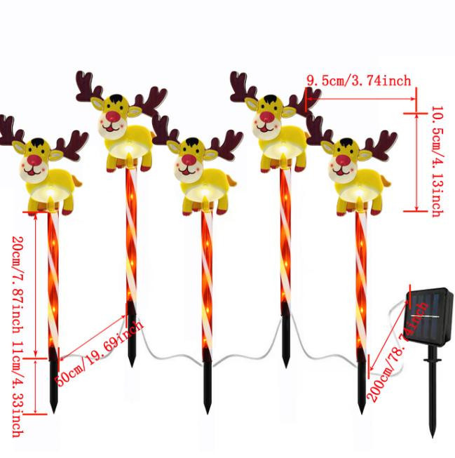 Christmas LED solar-powered floor lamp