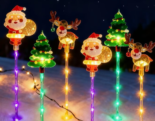 Christmas LED solar-powered floor lamp