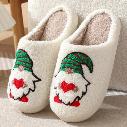 Custom-made fleece-lined warm cotton slippers