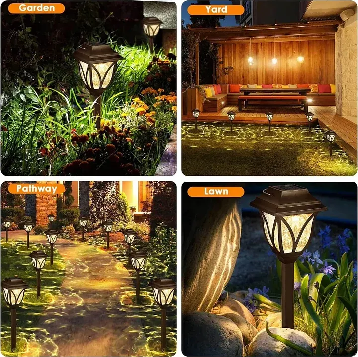 Solar Landscape Ground Lights Outdoor Garden Pathway Lamps
