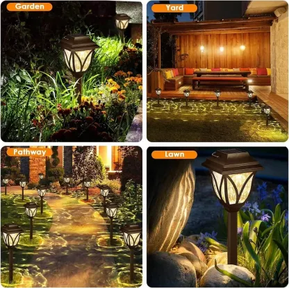 Solar Landscape Ground Lights Outdoor Garden Pathway Lamps