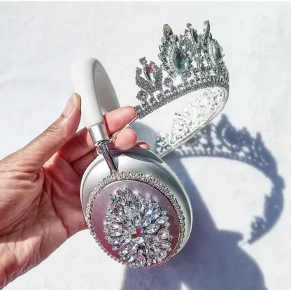 Silver Crown Headphones
