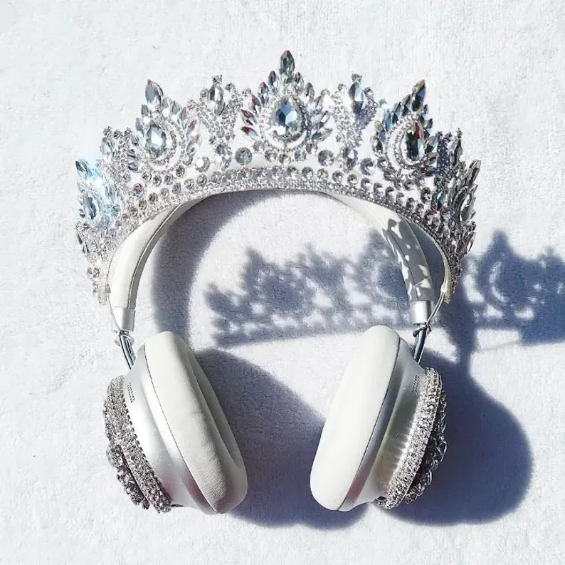 Silver Crown Headphones