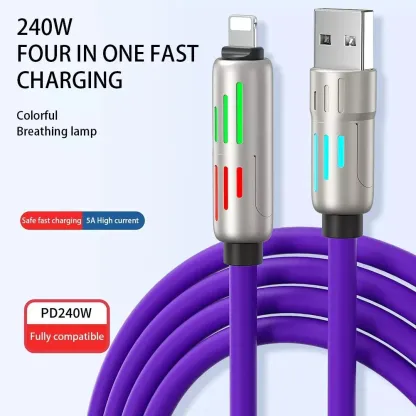 240W four-in-one charging cable