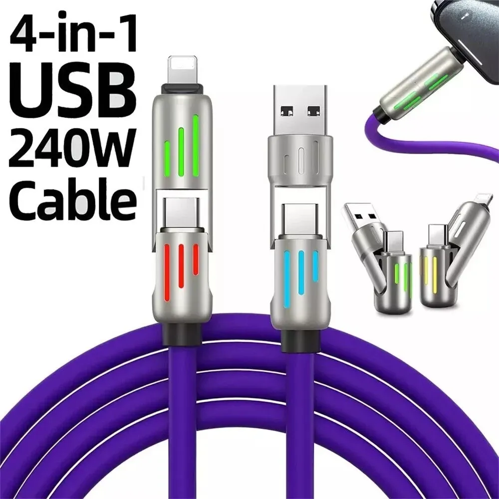 240W four-in-one charging cable