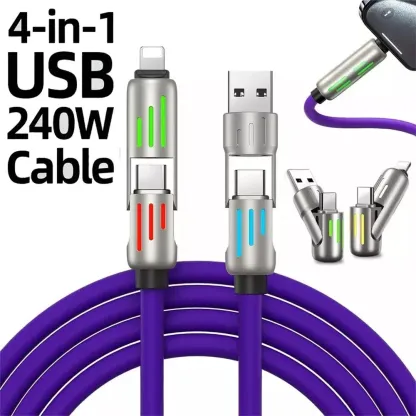 240W four-in-one charging cable