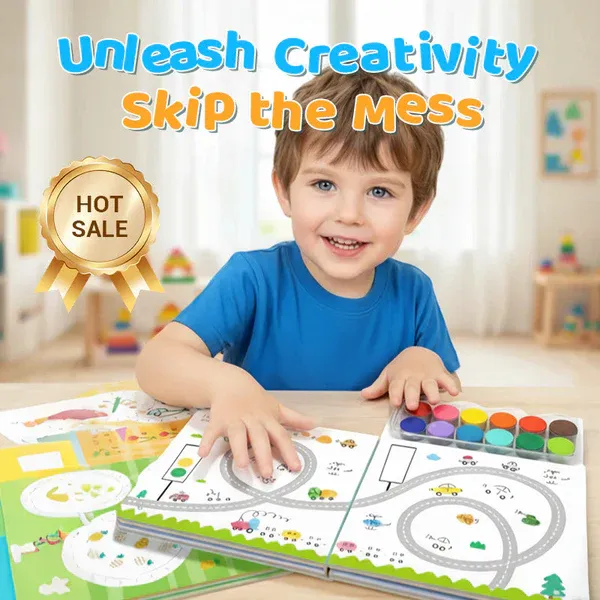 Children's Finger Painting Coloring Book and Art Set
