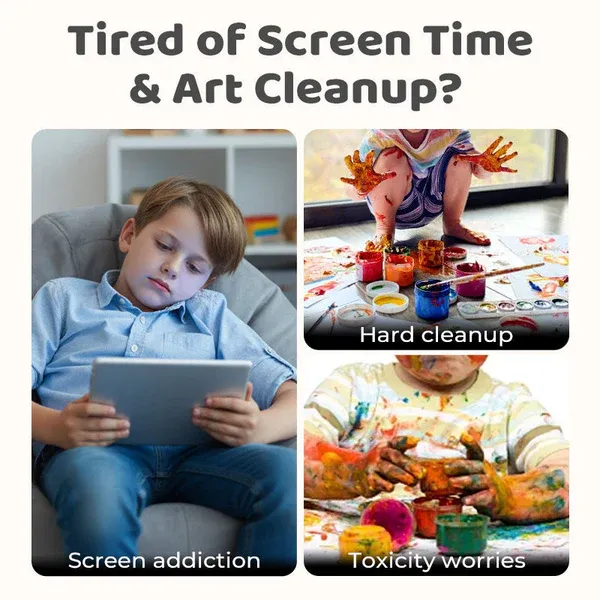 Children's Finger Painting Coloring Book and Art Set