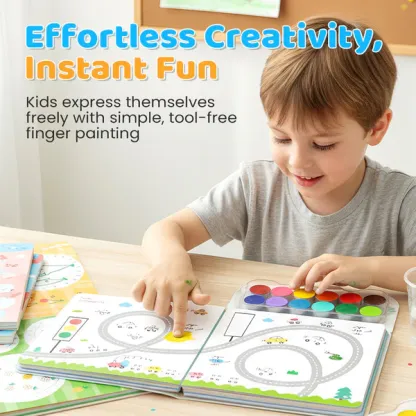 Children's Finger Painting Coloring Book and Art Set