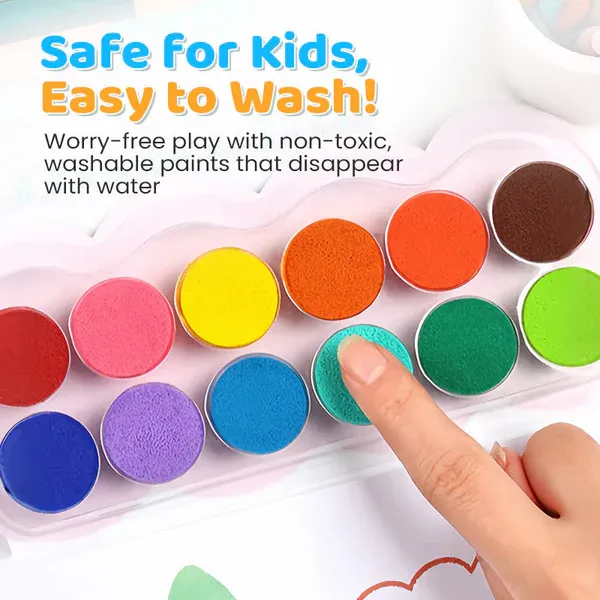 Children's Finger Painting Coloring Book and Art Set
