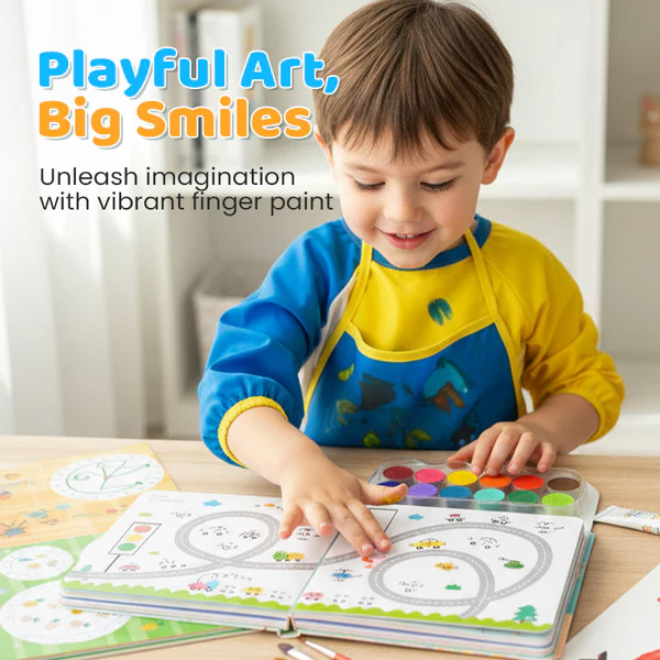 Children's Finger Painting Coloring Book and Art Set