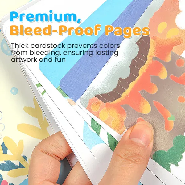 Children's Finger Painting Coloring Book and Art Set