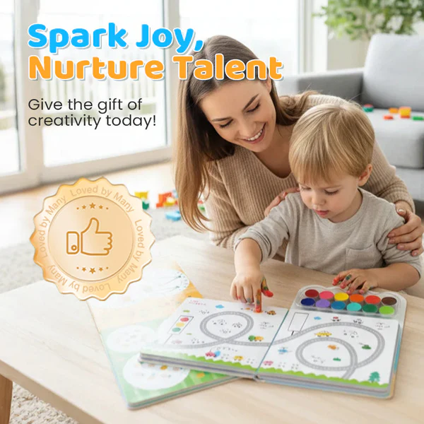 Children's Finger Painting Coloring Book and Art Set