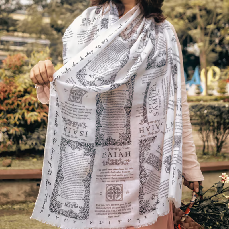 ✝️Handmade Christian Prayer Shawl: Jesus Protection Bible Scarf 🙏