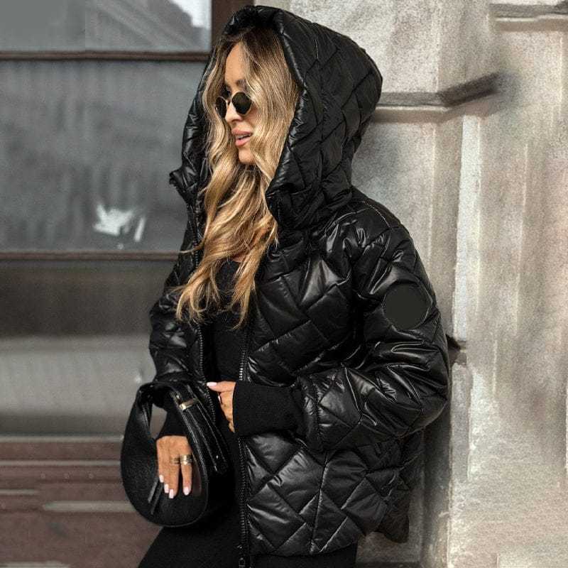 🎅🎁 Christmas Offer – 50% OFF ⏳ Women’s Puffer Jacket with Diamond Quilted Pattern