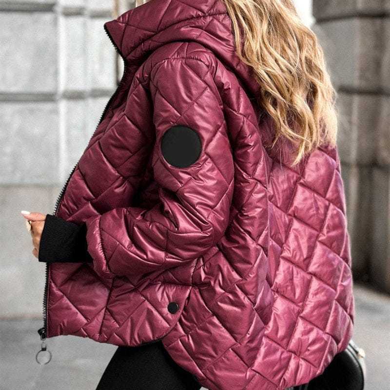 🎅🎁 Christmas Offer – 50% OFF ⏳ Women’s Puffer Jacket with Diamond Quilted Pattern
