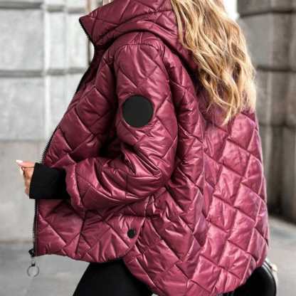 🎅🎁 Christmas Offer – 50% OFF ⏳ Women’s Puffer Jacket with Diamond Quilted Pattern