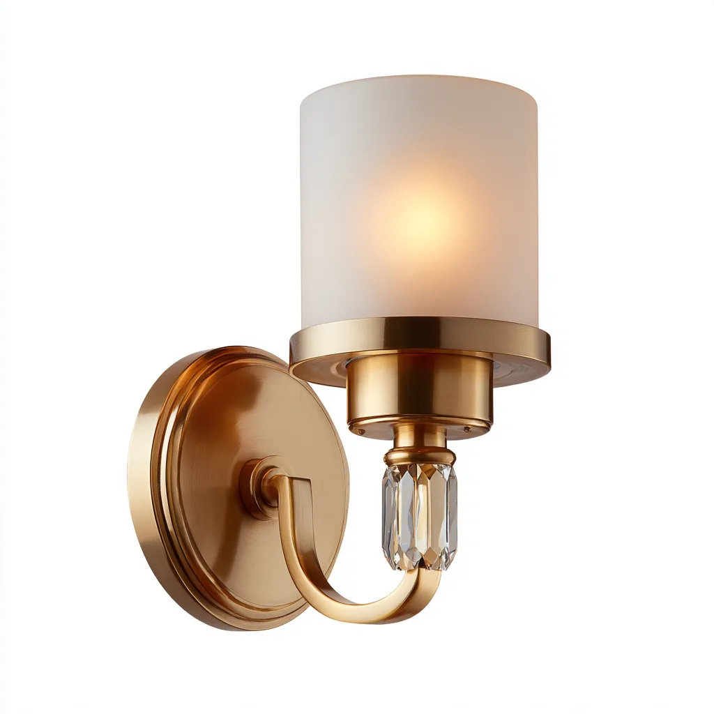 Applique da parete in ottone e vetro satinato 20x15x28 cm - per camera da letto e soggiorno - stile classico elegante-Decoroli