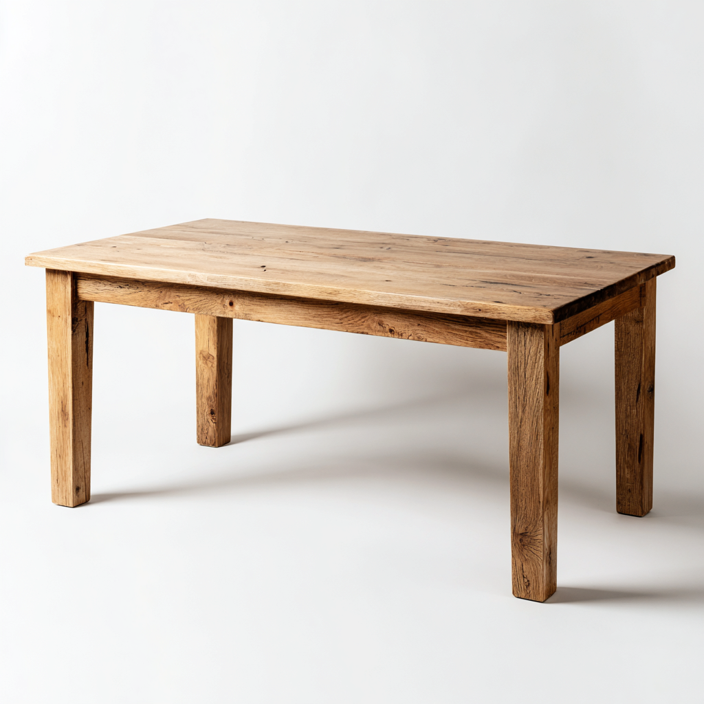 Tavolo da giardino in legno 150x90x75 cm - colore legno naturale - per esterni e giardino - design rustico-Decoroli