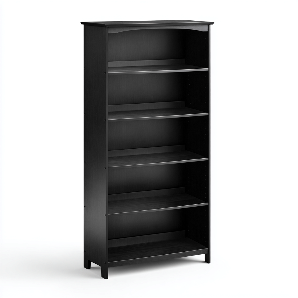 Scarpiera in legno 80x30x170 cm - nero - per soggiorno - design moderno-Decoroli