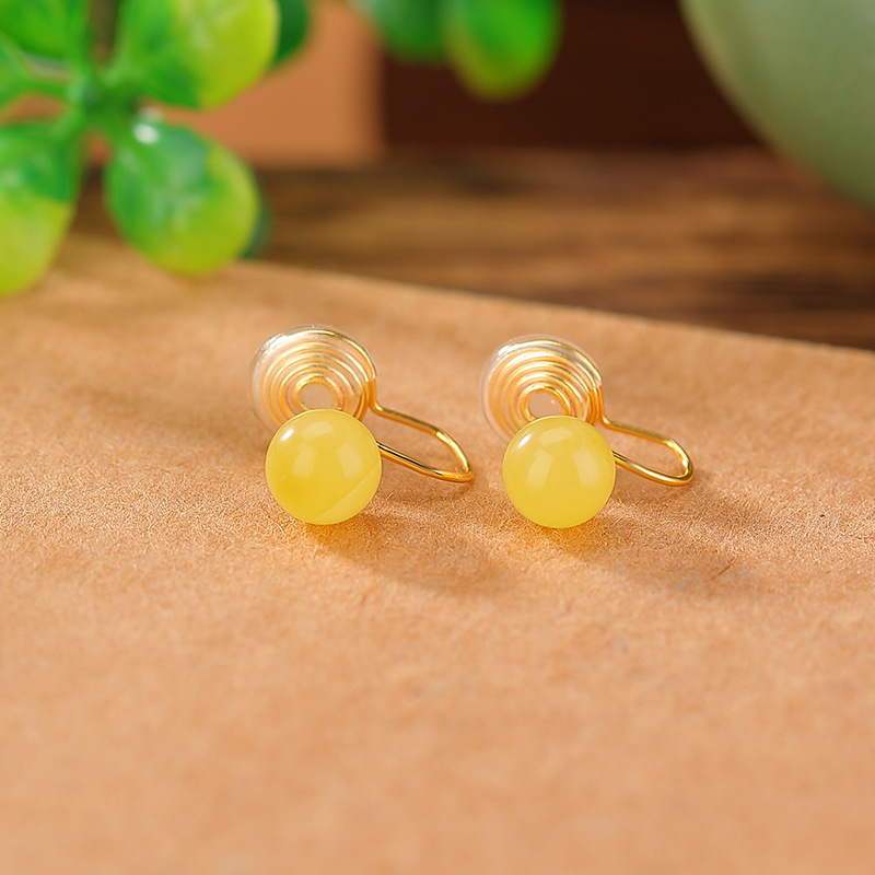 S925 Silver Nephrite Earrings - Customizable