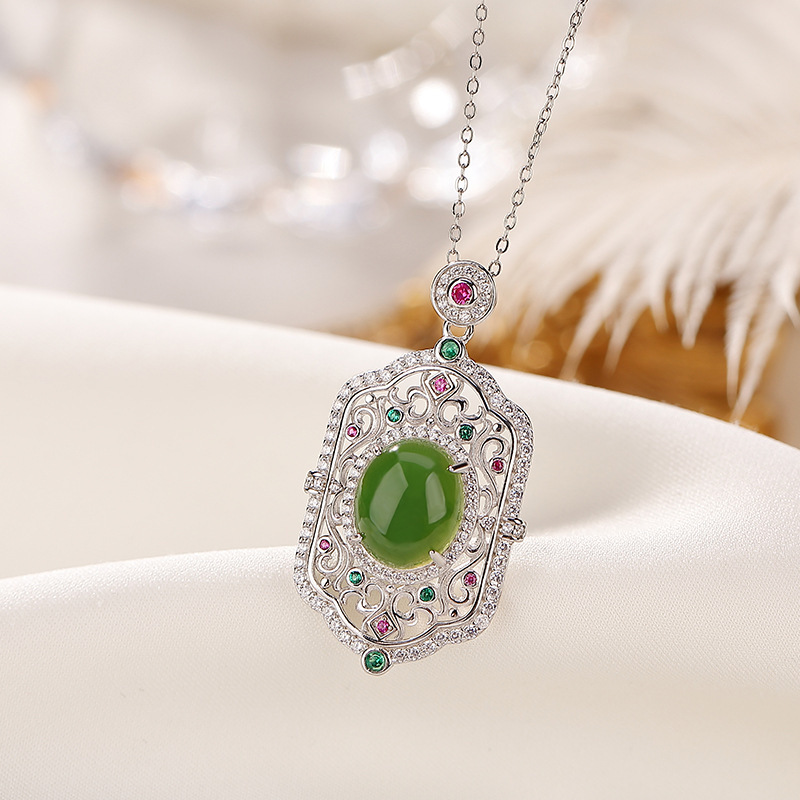 S925 Silver Nephrite Pendant - Customizable
