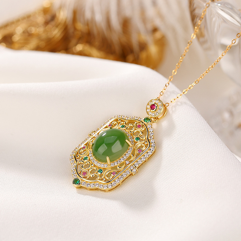 S925 Silver Nephrite Pendant - Customizable
