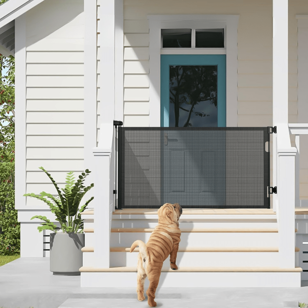 Indoor Outdoor Retractable Baby Pet Safety Gate