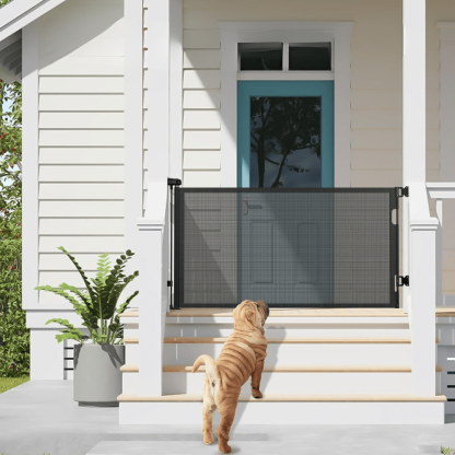 Indoor Outdoor Retractable Baby Pet Safety Gate