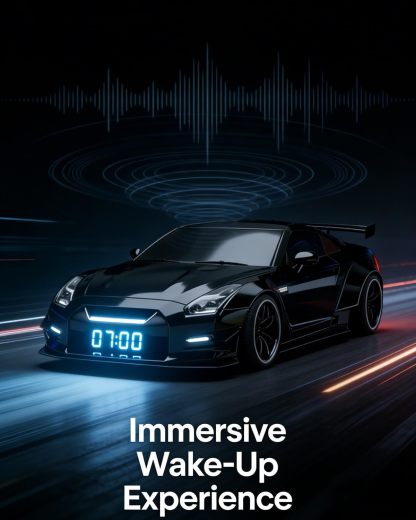 Hypercar Alarm Clock Realistic Engine & Light Effects