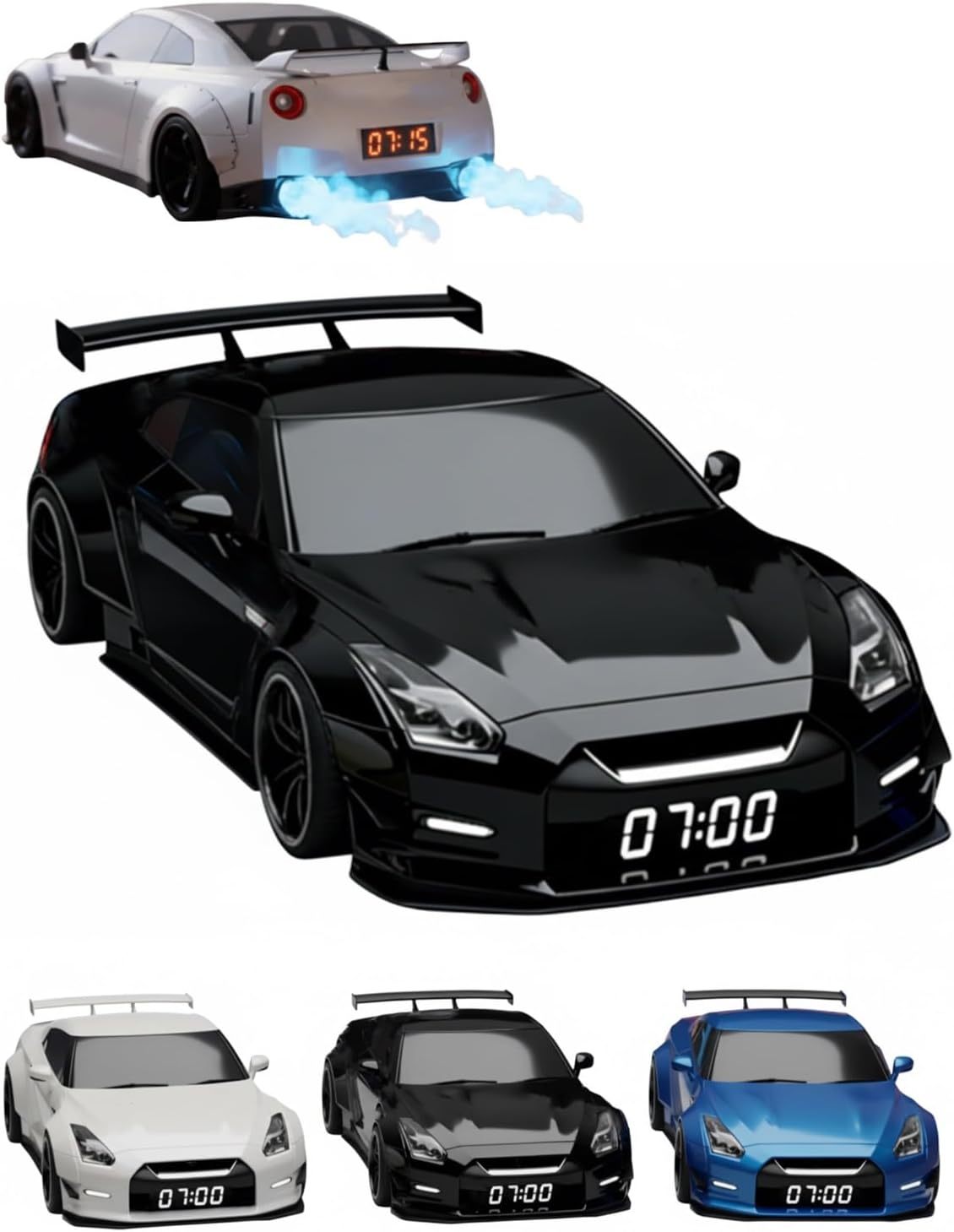 Hypercar Alarm Clock Realistic Engine & Light Effects