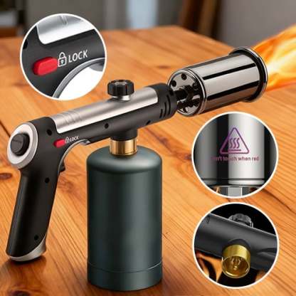 Powerful Propane Torch Gun, Adjustable Flame Thrower Gun
