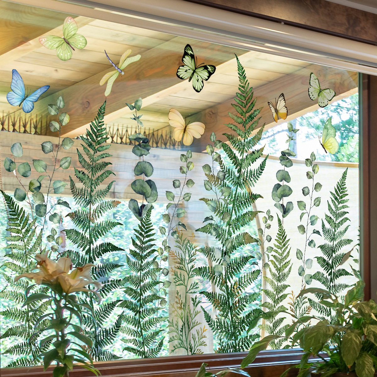 ✨LAST DAY: 50% OFF! - 💐Colorful Floral Bouquet Window Sticker🖼️(Cut to size freely)