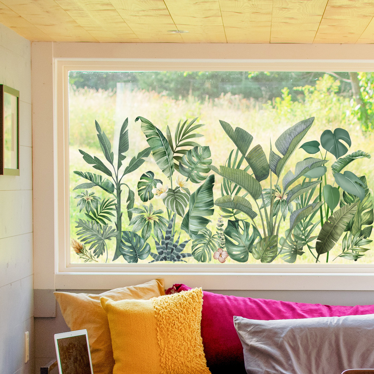 ✨LAST DAY: 50% OFF! - 💐Colorful Floral Bouquet Window Sticker🖼️(Cut to size freely)