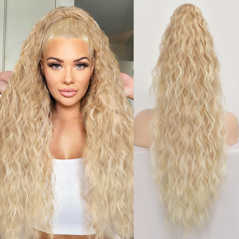 💜Curly Wavy Frizzy Hair Extension with Ponytail