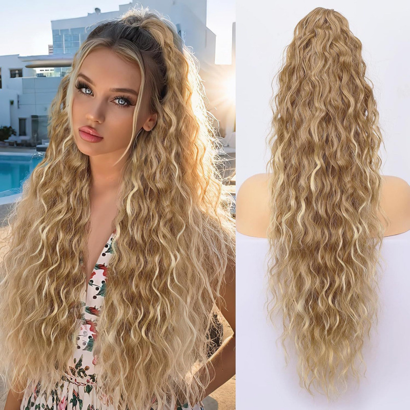 💜Curly Wavy Frizzy Hair Extension with Ponytail