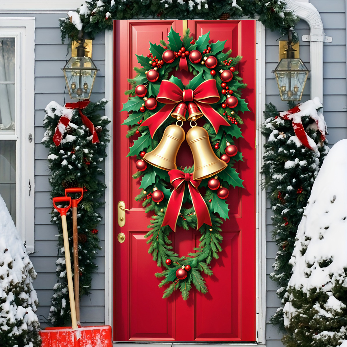 50% OFF🌟2025 Christmas and Halloween front door decoration