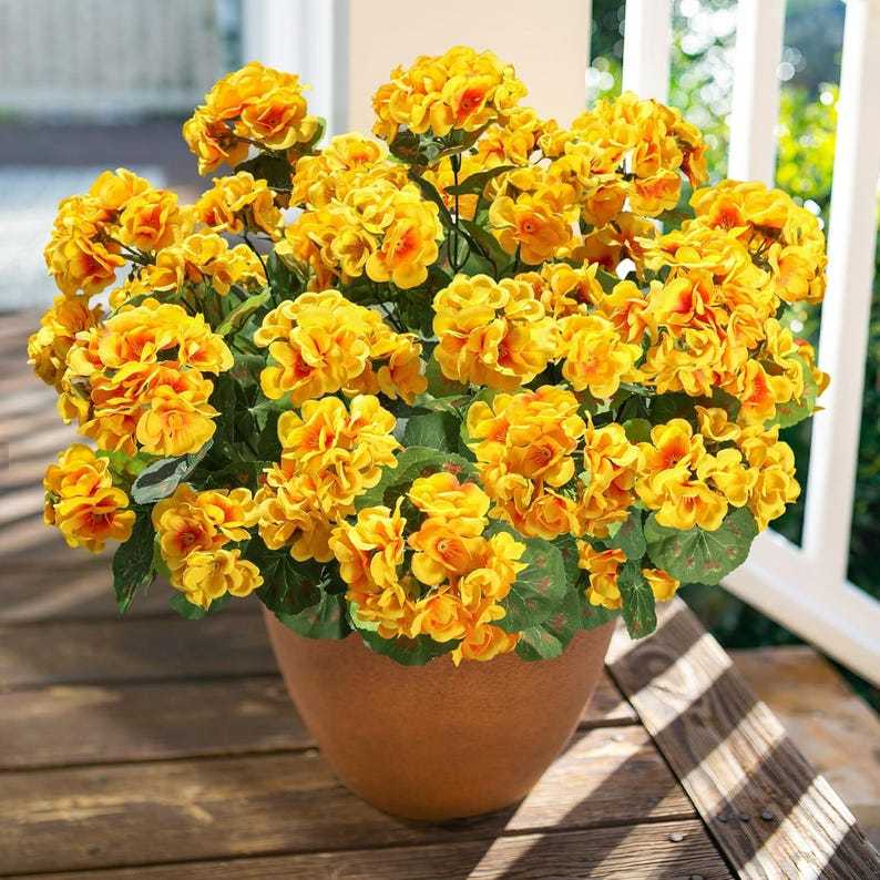 🔥Last Day 49% OFF🌼Artificial Geranium Flowers - UV resistant, Waterproof, Windproof