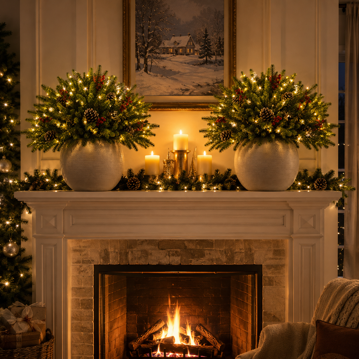 🔥Last Day 50% OFF🎄Enchanted Evergreen Pine with Lights