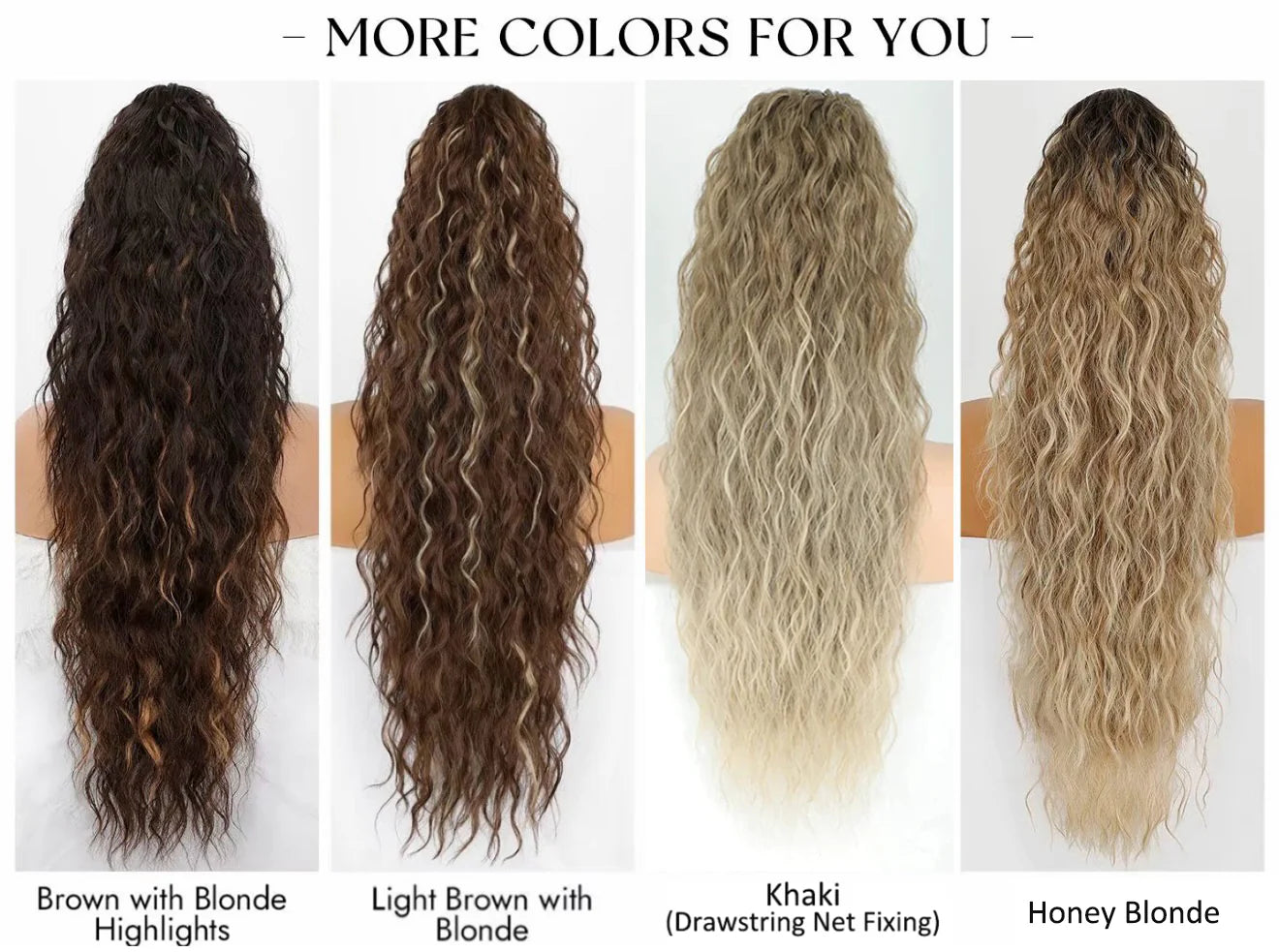 💜 LAST DAY PROMOTION - 50%OFF💜Curly Wavy Frizzy Hair Extension with Ponytail