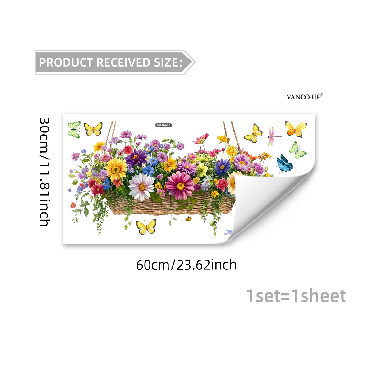 ✨LAST DAY: 50% OFF! - 💐Colorful Floral Bouquet Window Sticker🖼️(Cut to size freely)
