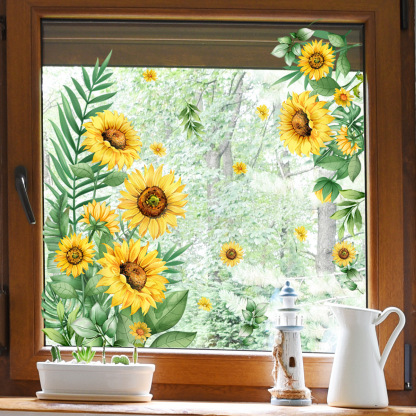 ✨LAST DAY: 50% OFF! - 💐Colorful Floral Bouquet Window Sticker🖼️(Cut to size freely)