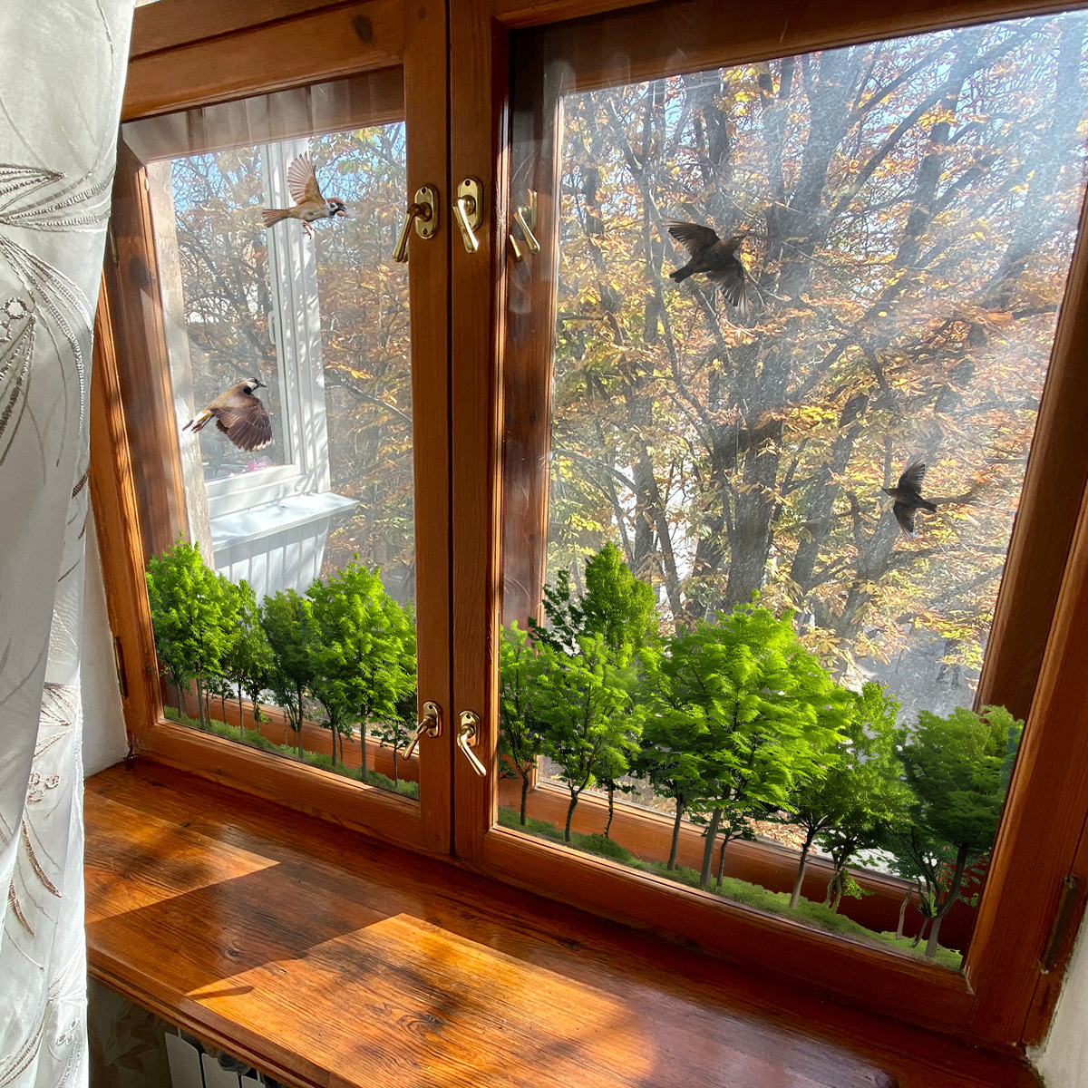 ✨LAST DAY: 50% OFF! - 💐Colorful Floral Bouquet Window Sticker🖼️(Cut to size freely)