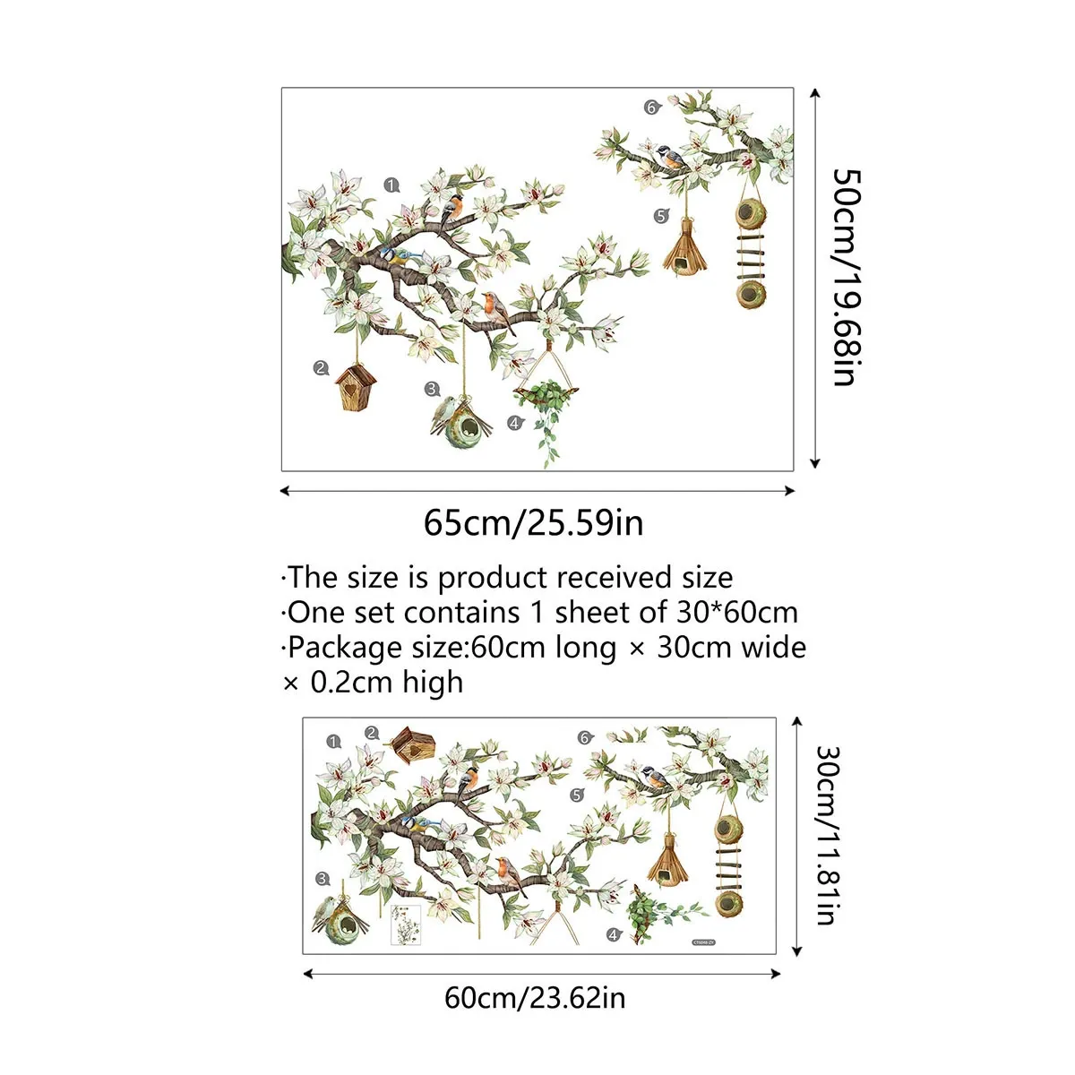 ✨LAST DAY: 50% OFF! - 💐Colorful Floral Bouquet Window Sticker🖼️(Cut to size freely)