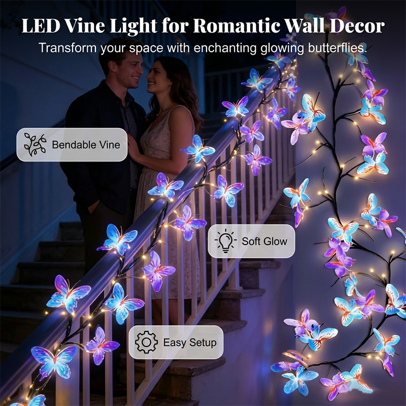 🥳2026 HOT SALE🥳💞50K+ SOLD!🌿Romantic Butterfly Vine LED Lights