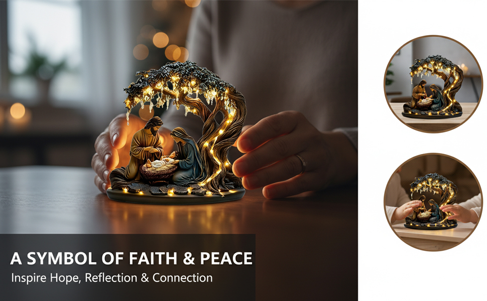 Newborn Flat Christmas Scene Desktop Decoration