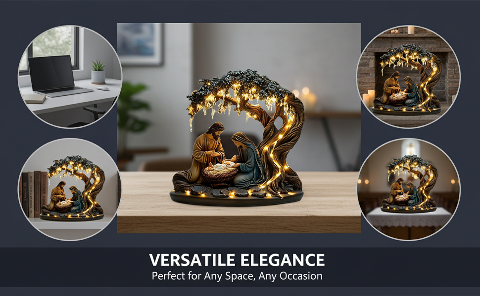 Newborn Flat Christmas Scene Desktop Decoration