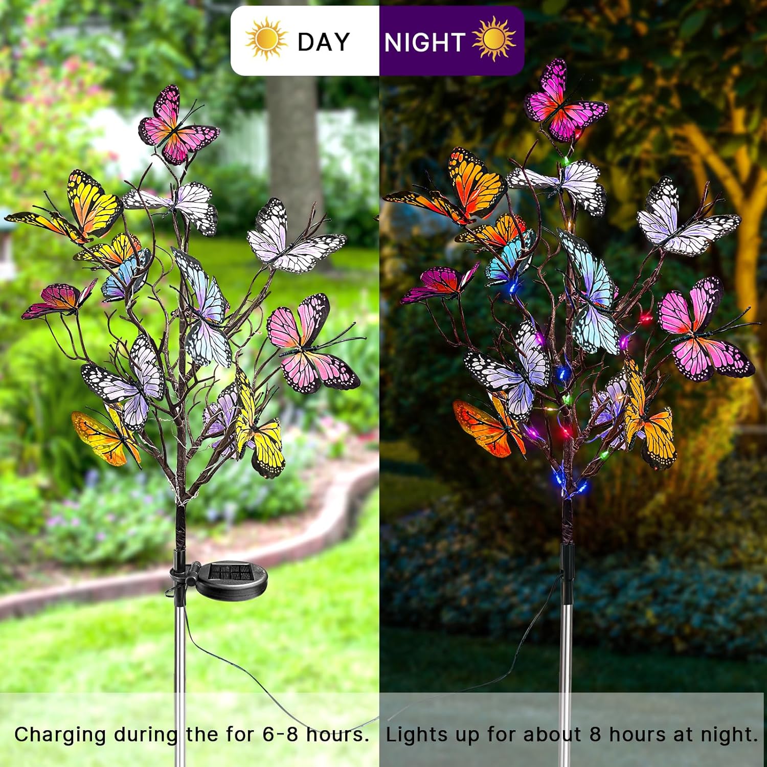 💐2025 Spring Hot Sale🦋Solar Outdoor Butterfly Lights✨