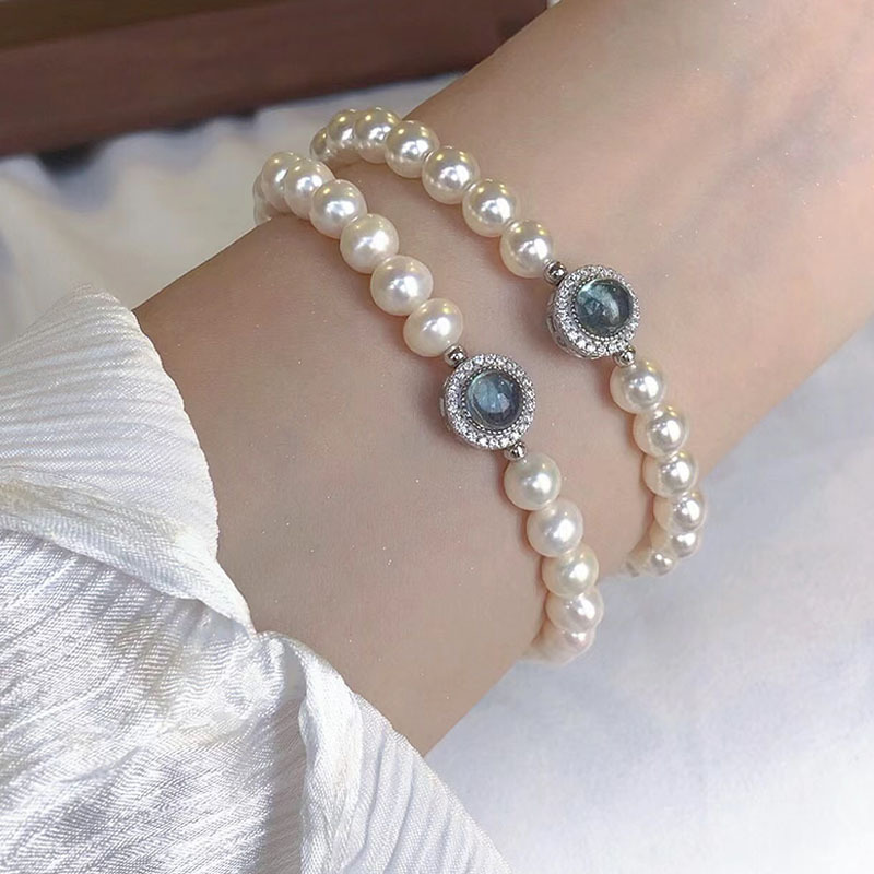 Aquamarine Pearl Set