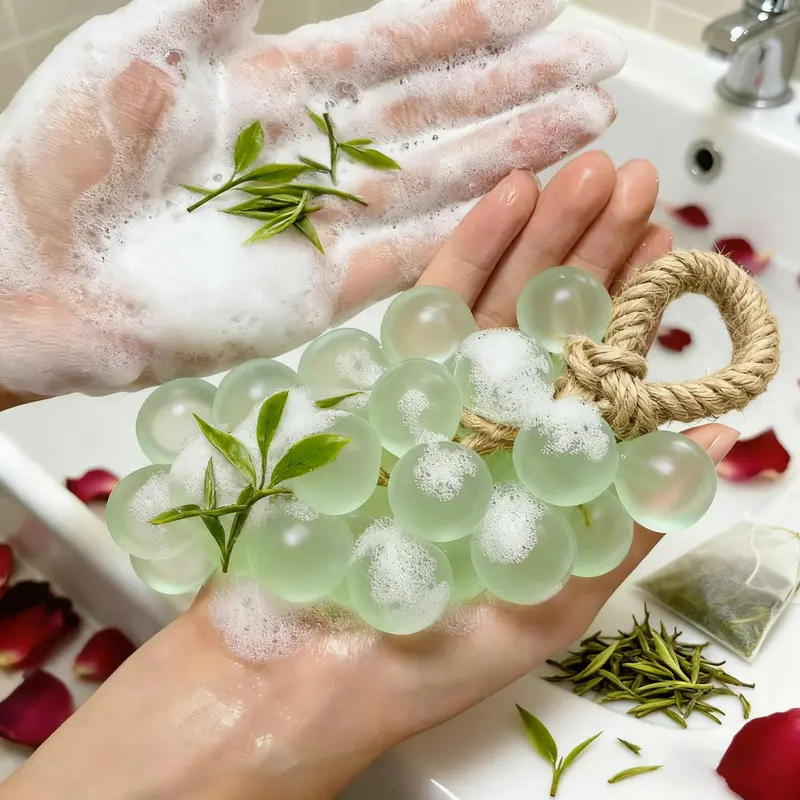 🍇 Handmade Crystal Grape Soap – 53% OFF | Gentle & Safe for Mature Skin